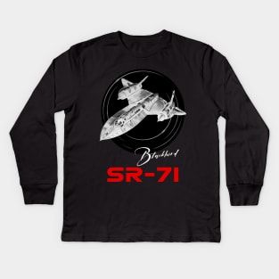 SR-71 Blackbird Us Air Force Aircraft Kids Long Sleeve T-Shirt